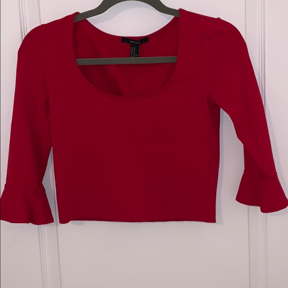 Forever 21 red crop top